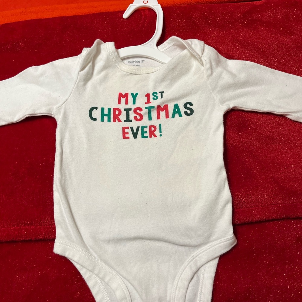 Baby First Christmas T-shirt  used like new  Carter 6 Months   $3.00